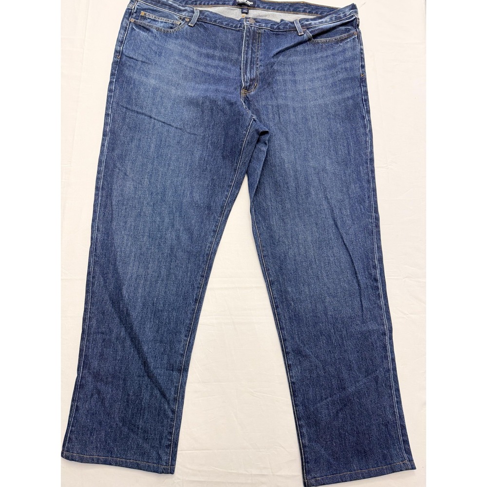 Lands' End Square Rigger Jeans Mens 46x30 Blue Med Wash Straight Denim Pants